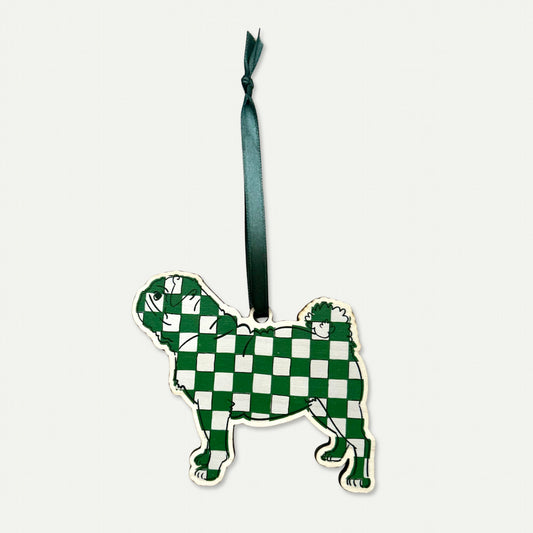 Cute Pug Wooden Hanging Decoration