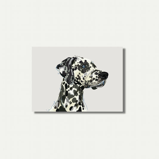 Dotty Dalmatian Illustration Art Print – A5