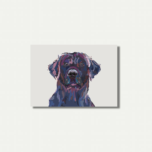 Labrador Retriever Illustration Art Print – A5 (Black)