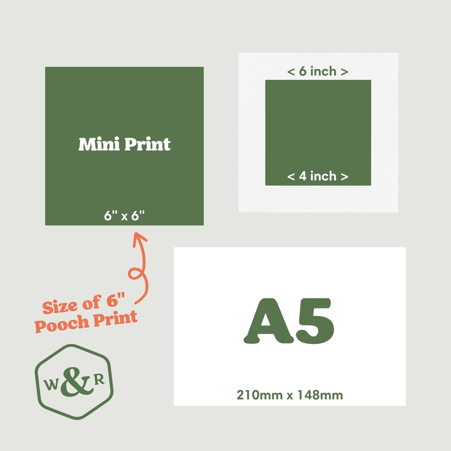 Dapper Dog - 6x6 Mounted Mini Print