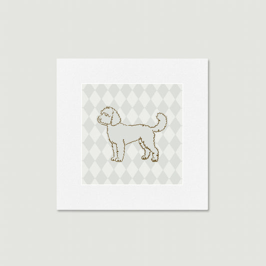 Fluffy & Fabulous Dog - 6x6 Mounted Mini Print