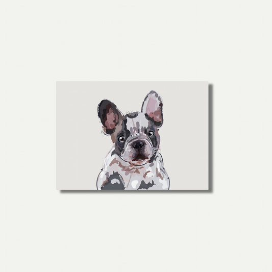 French Bulldog Illustration Art Print – A5 (Parti)