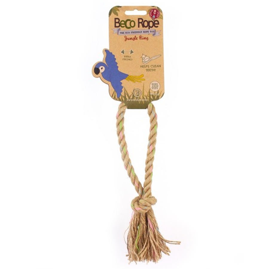 Wren & Rye Beco Pets Hemp Ring Rope Dog Toy Small