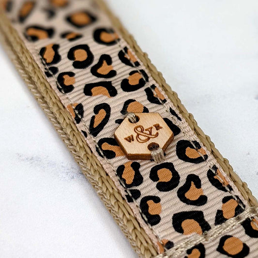 Wren & Rye Caramel Latte Leopard Print Dog Lead
