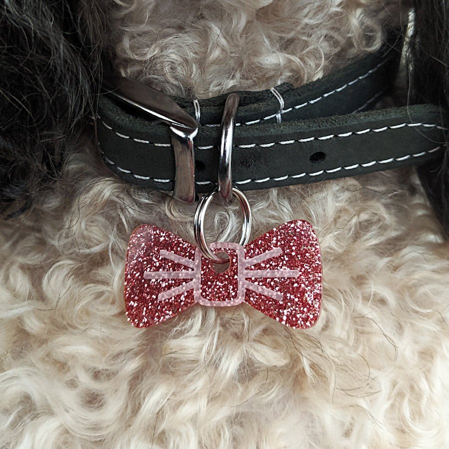 Wren & Rye Flamingo Glitter Pooch & Pooch Parent BowDangle Set