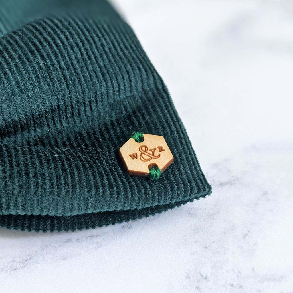 Wren & Rye Forest Green Corduroy Dog Bow Tie
