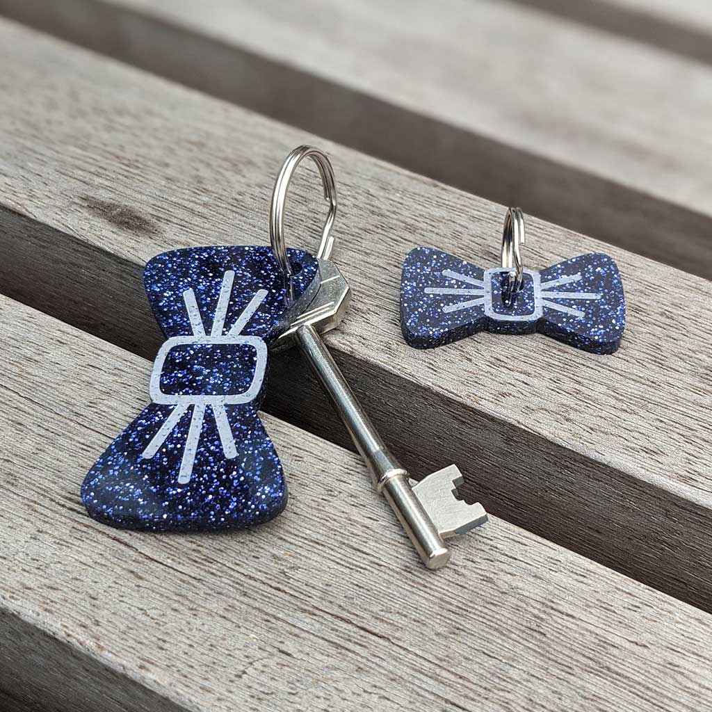 Wren & Rye Midnight Twinkle Pooch & Pooch Parent BowDangle Set