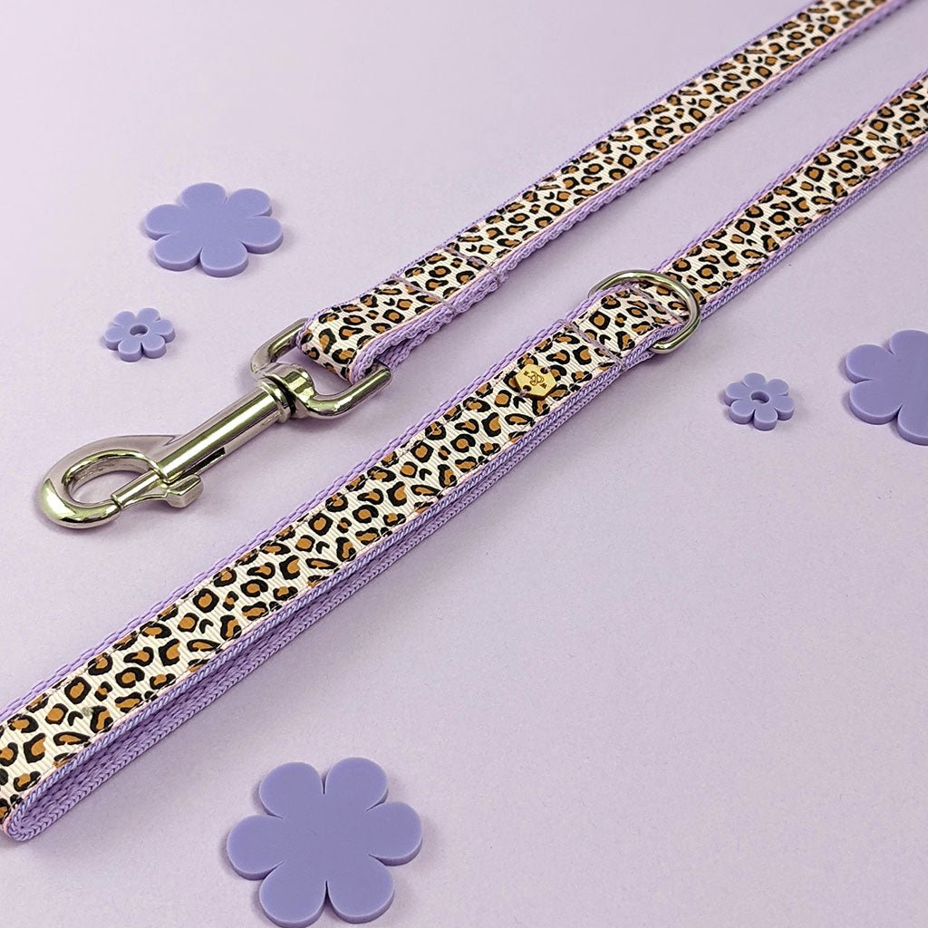 Wren & Rye Parma Violet Leopard Print Dog Lead