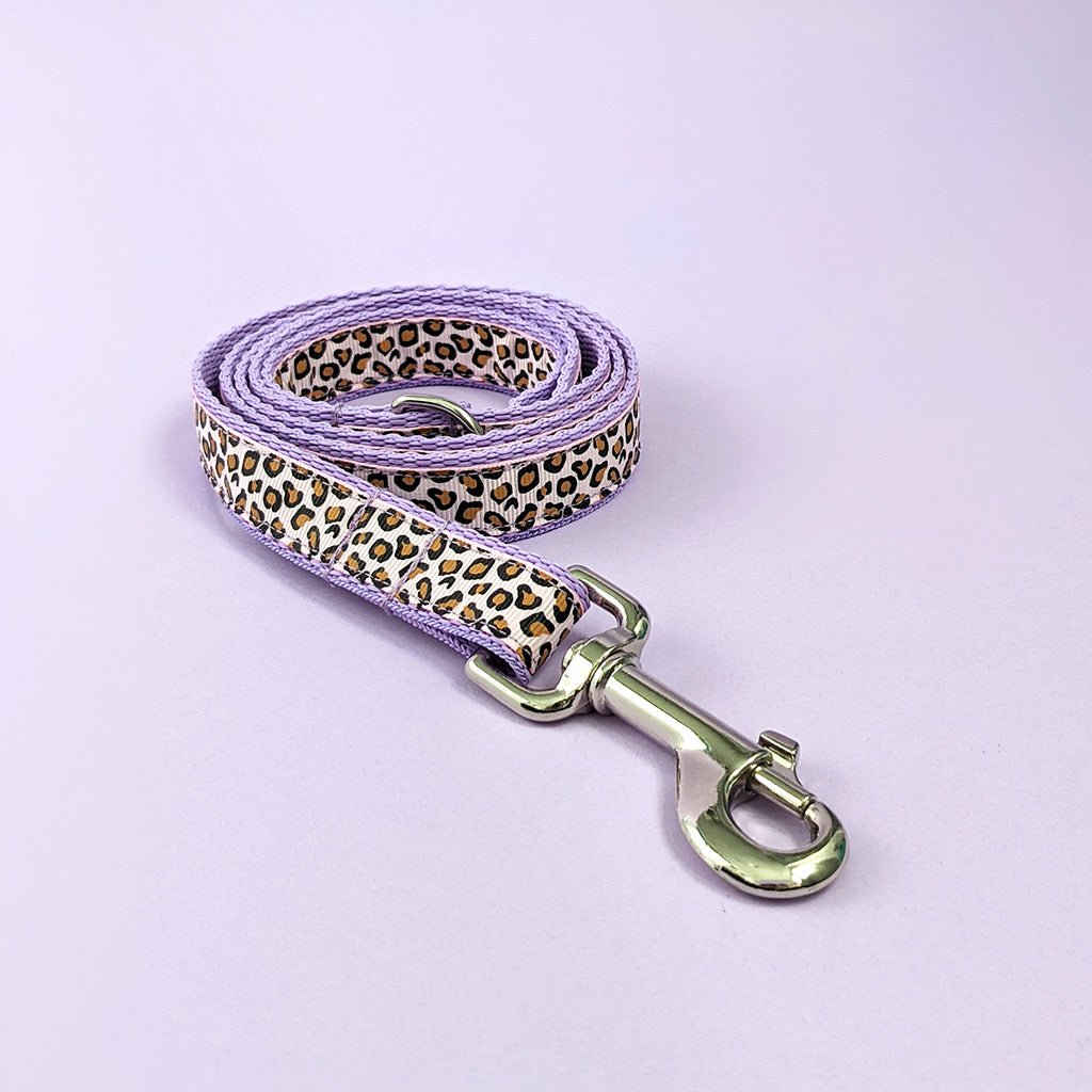 Wren & Rye Parma Violet Leopard Print Dog Lead