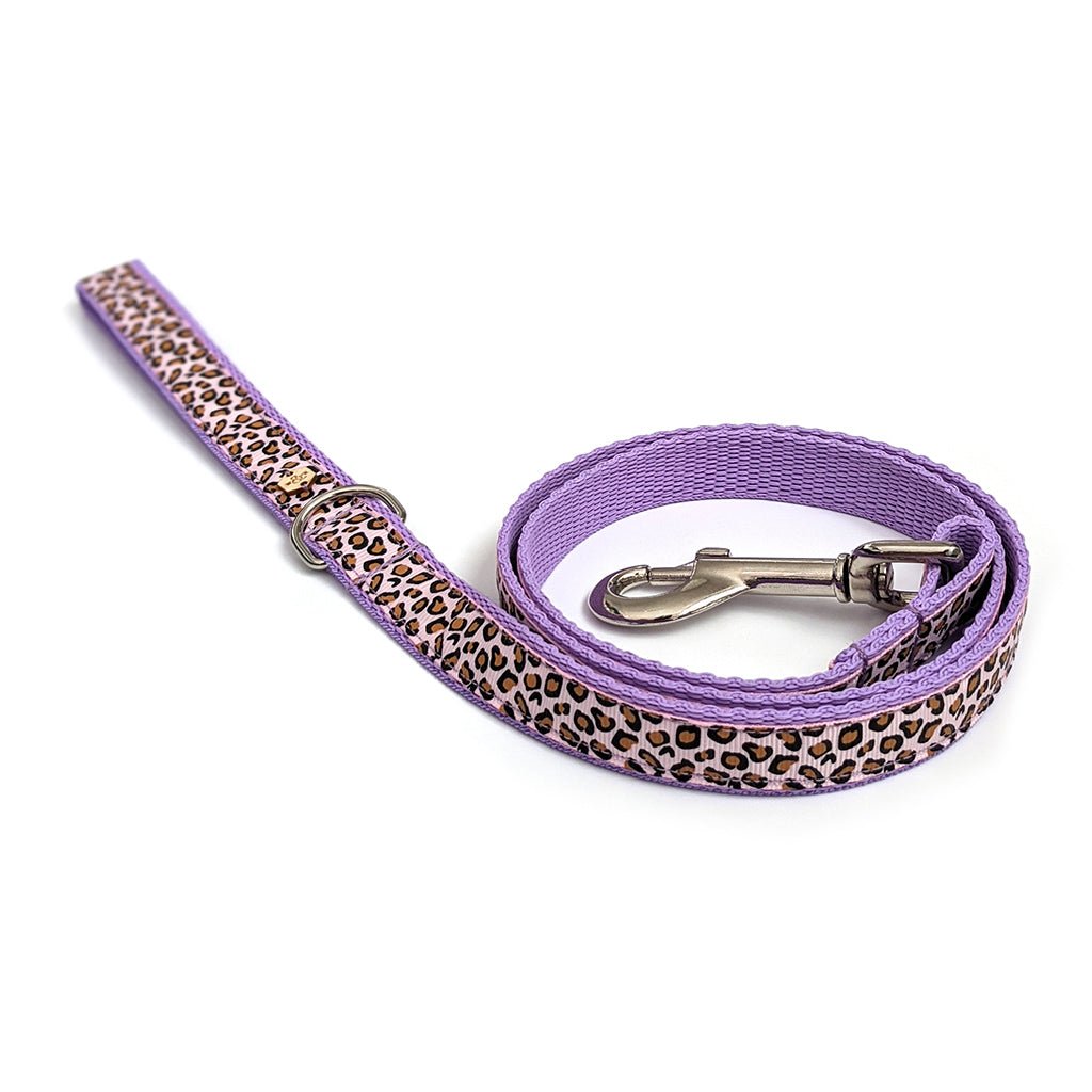 Wren & Rye Parma Violet Leopard Print Dog Lead