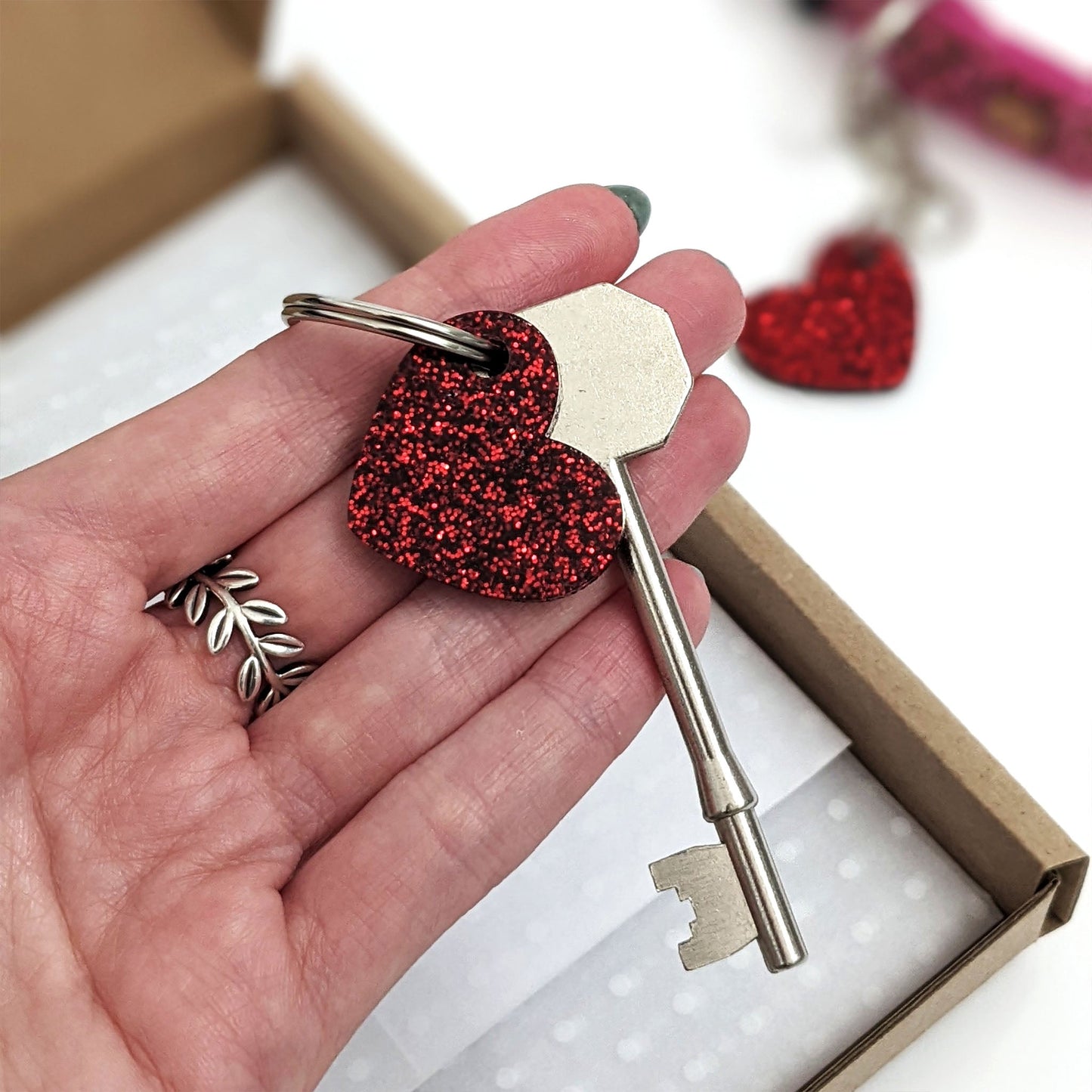 Wren & Rye Red Heart Pooch & Pooch Parent DinkyDangle Set