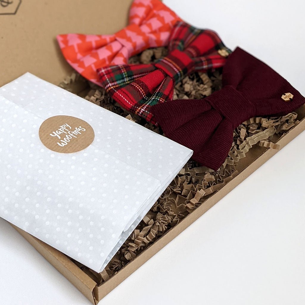 Wren & Rye Red Tartan Dog Bow Tie