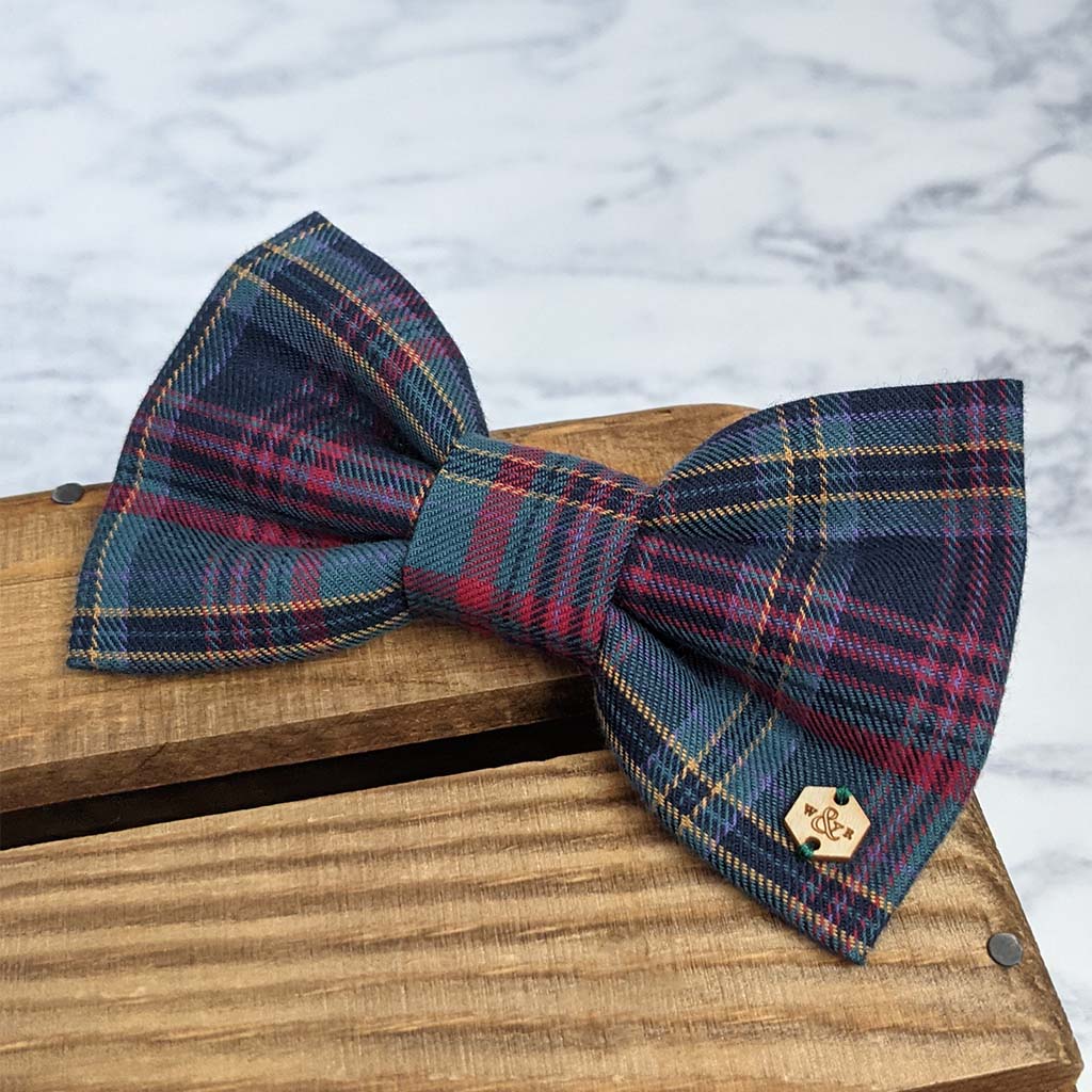 Wren & Rye Winter Tartan Dog Bow Tie