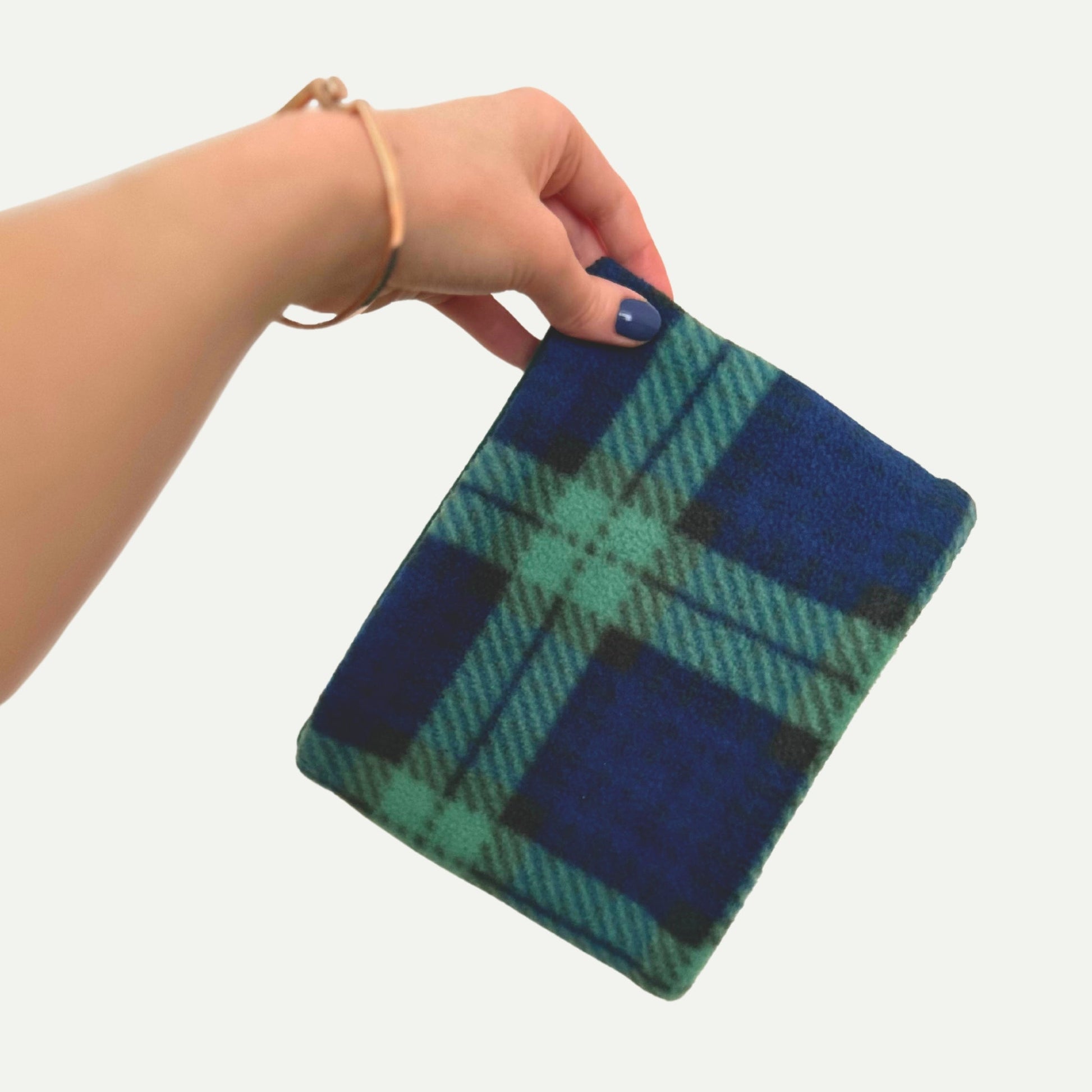 Wren & Rye Blue & Green Tartan Reversible Fleece Pet Snood
