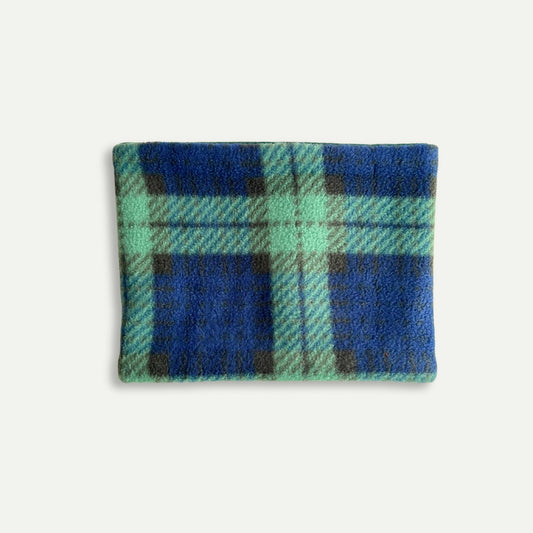 Wren & Rye Blue & Green Tartan Reversible Fleece Pet Snood