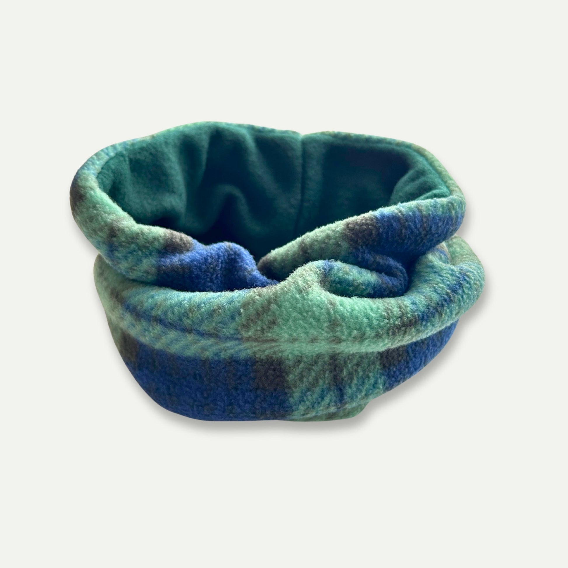 Wren & Rye Blue & Green Tartan Reversible Fleece Pet Snood