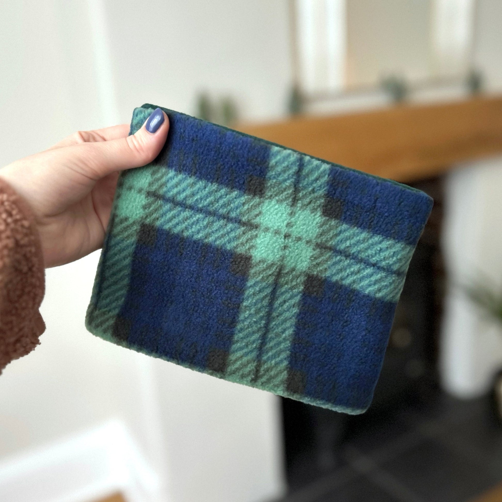 Wren & Rye Blue & Green Tartan Reversible Fleece Pet Snood