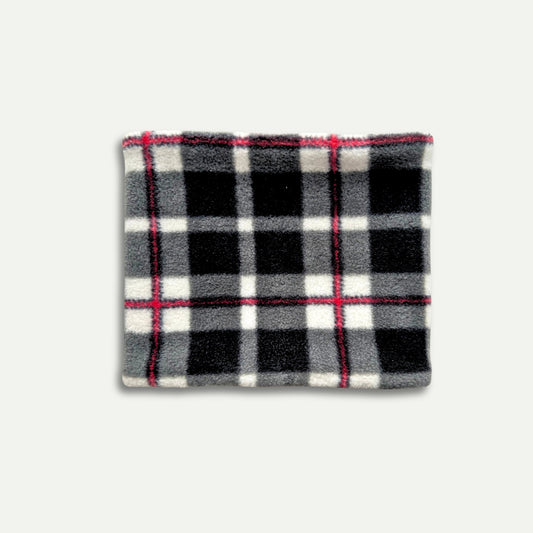Wren & Rye Classic Red & Black Tartan Reversible Fleece Pet Snood
