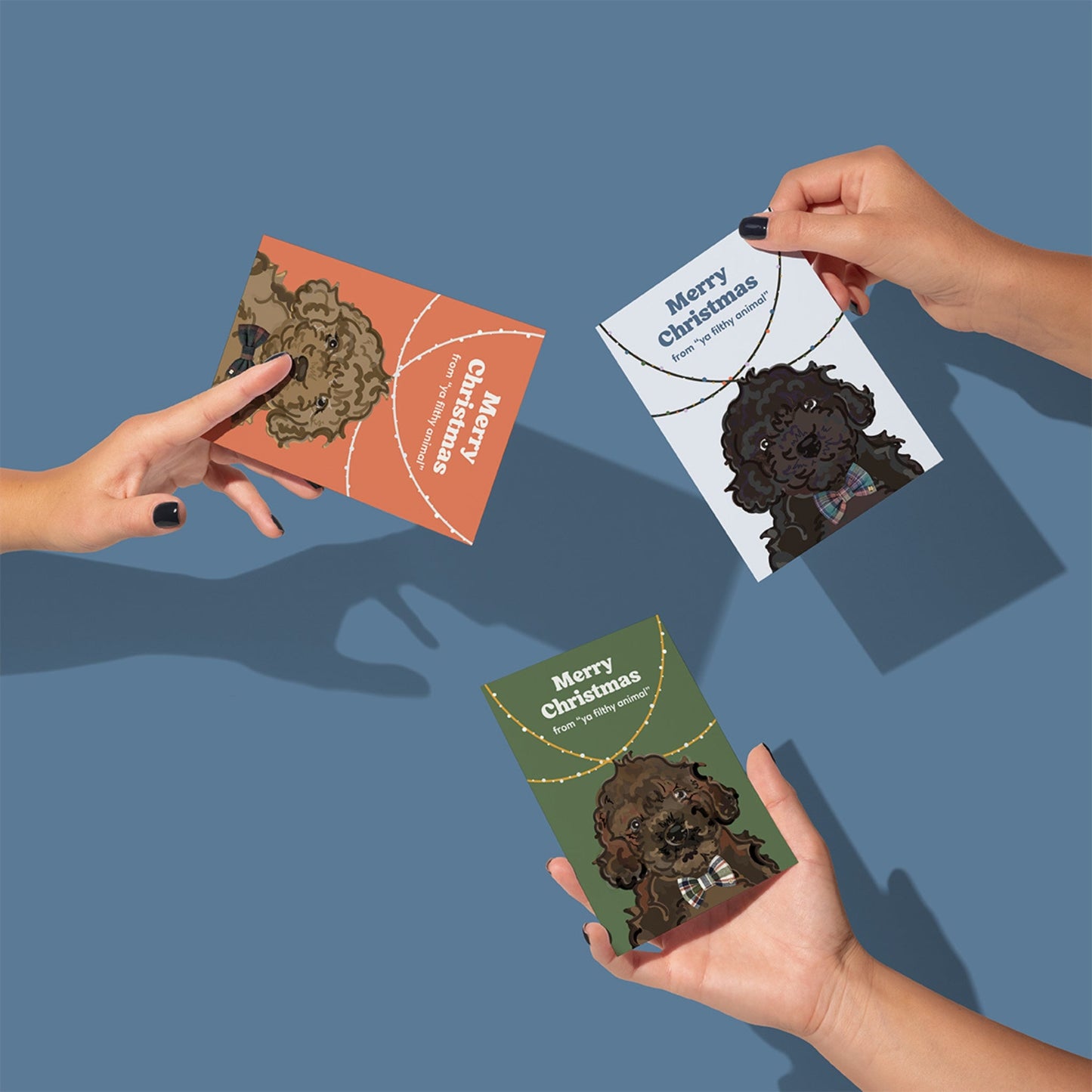 Wren & Rye Dog Christmas Card - Merry Christmas (Ya filthy animal) Burnt Orange