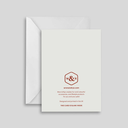 Wren & Rye Dog Christmas Card - Merry Christmas (Ya filthy animal) Cream & Red