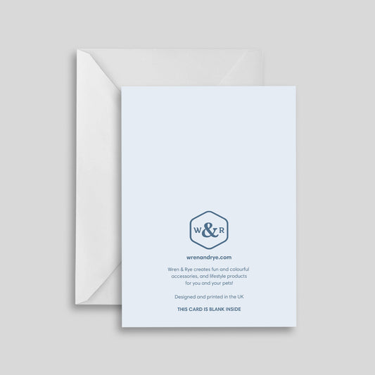 Wren & Rye Dog Christmas Card - Merry Christmas (Ya filthy animal) Ice Blue