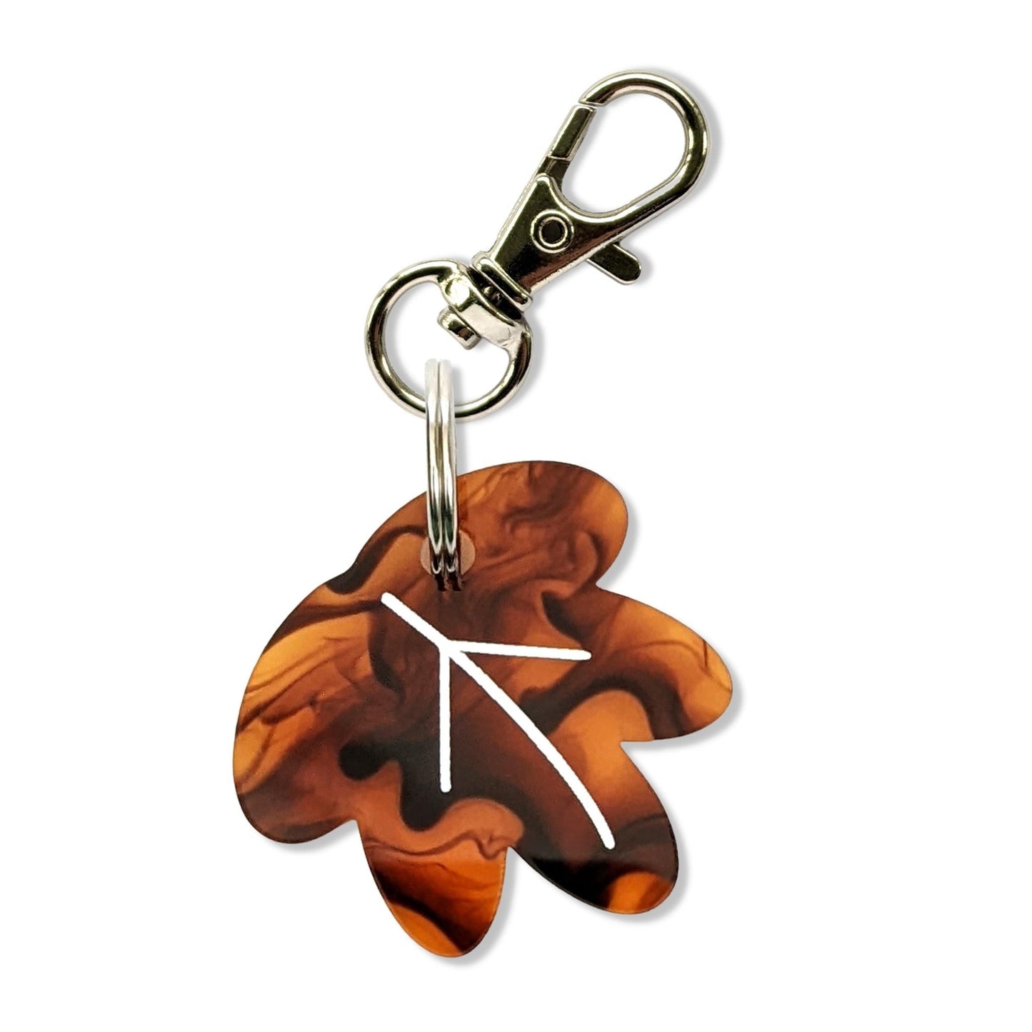 Wren & Rye Fall Marble Maple Leaf BowDangle