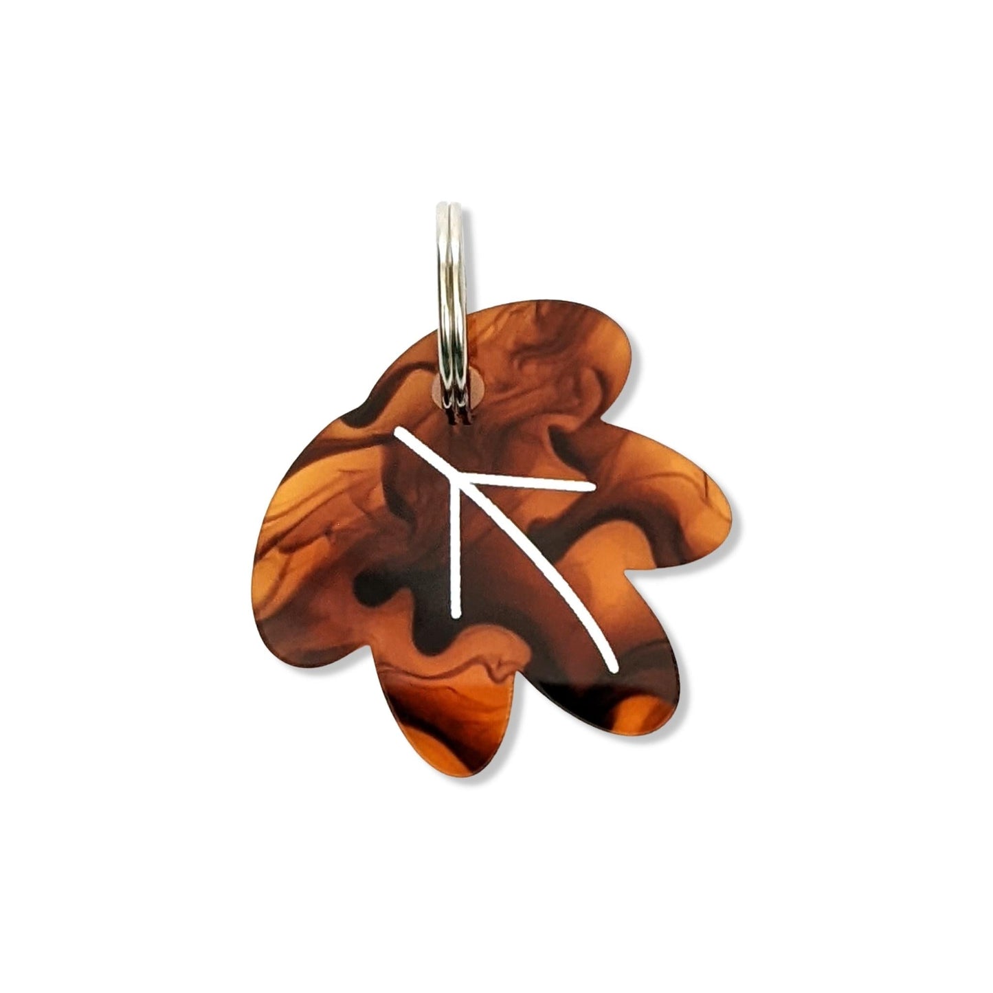 Wren & Rye Fall Marble Maple Leaf BowDangle