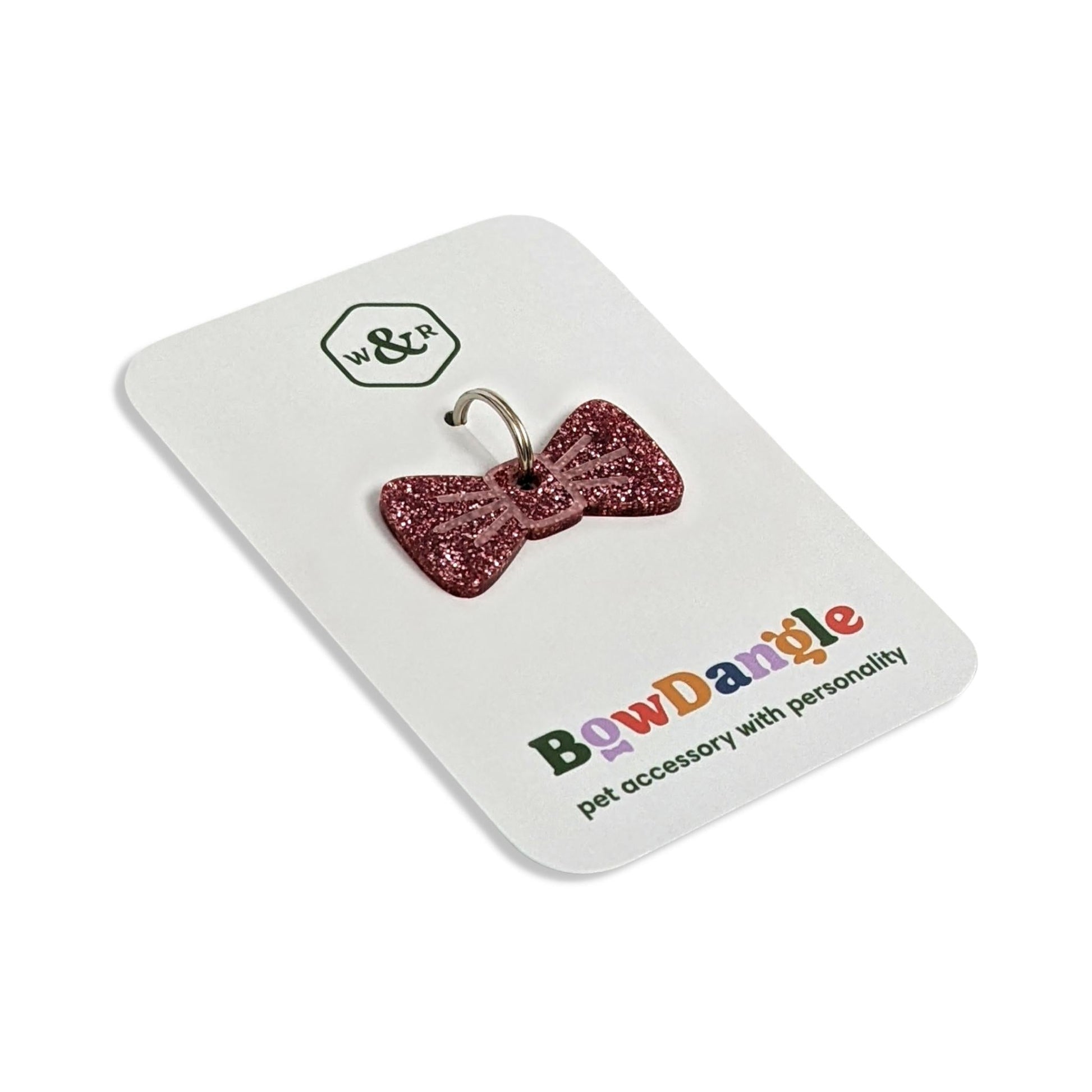 Wren & Rye Flamingo Glitter Mini BowDangle