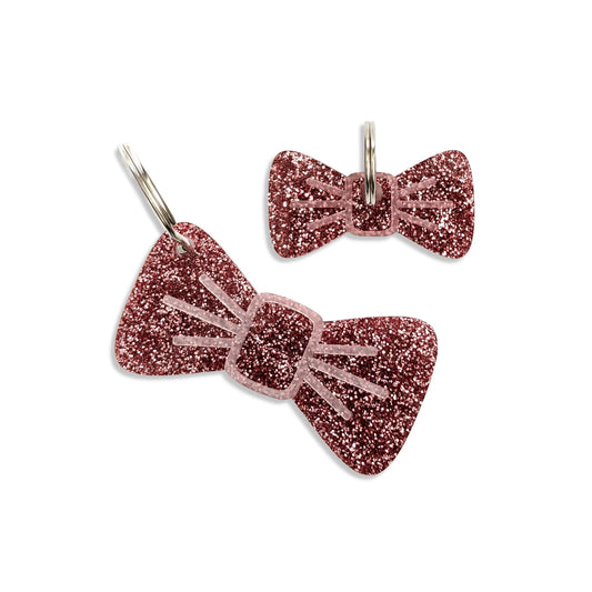 Wren & Rye Flamingo Glitter Pooch & Pooch Parent BowDangle Set