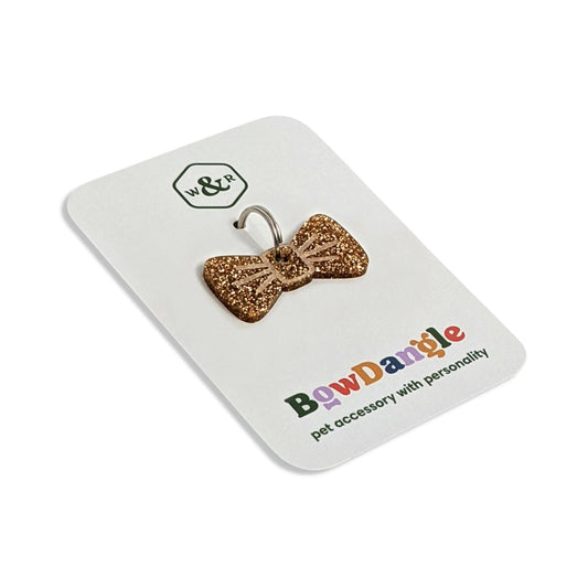 Wren & Rye Gold Glitter Mini BowDangle