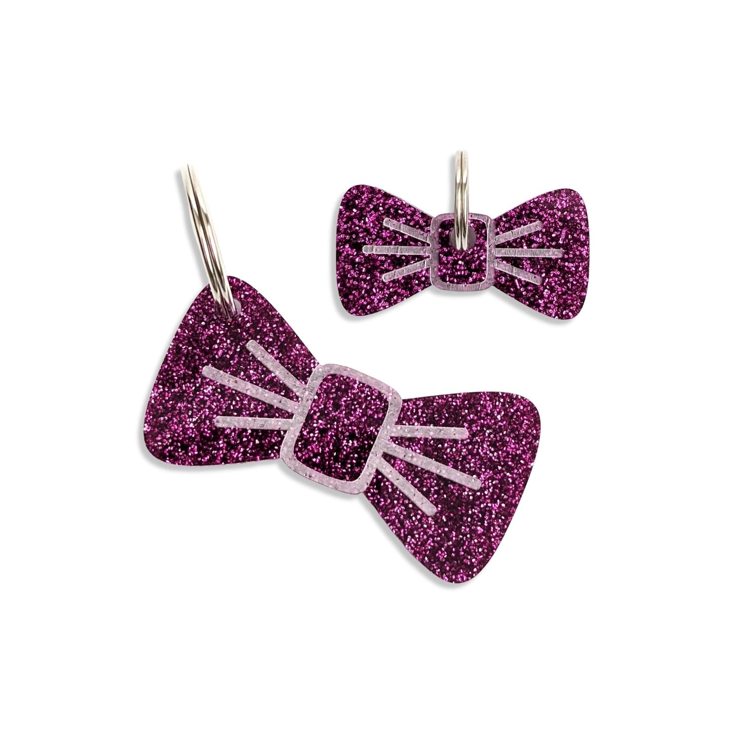 Wren & Rye Magenta Glitter Pooch & Pooch Parent BowDangle Set