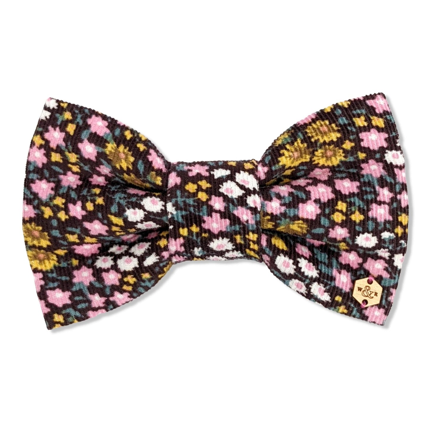 Wren & Rye Meadow Flower Corduroy Dog Bow Tie
