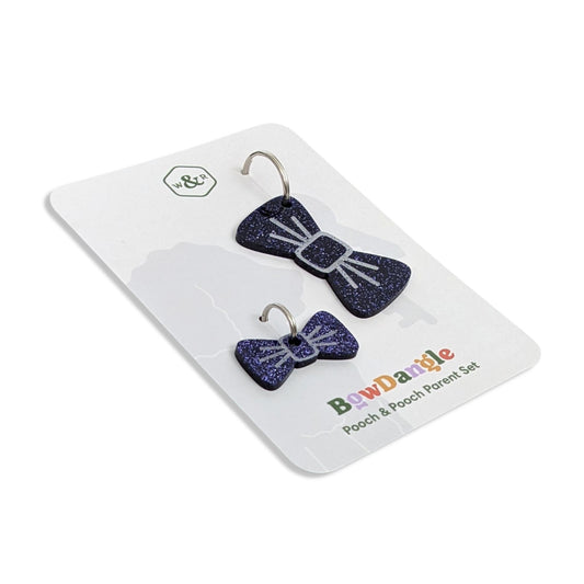 Wren & Rye Midnight Twinkle Pooch & Pooch Parent BowDangle Set