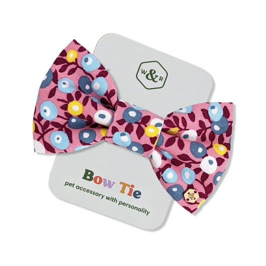 Wren & Rye Pretty Pink Floral Dog Bow Tie