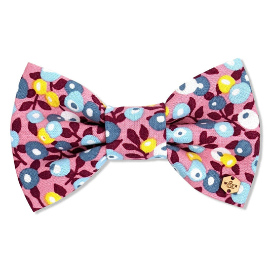 Wren & Rye Pretty Pink Floral Dog Bow Tie