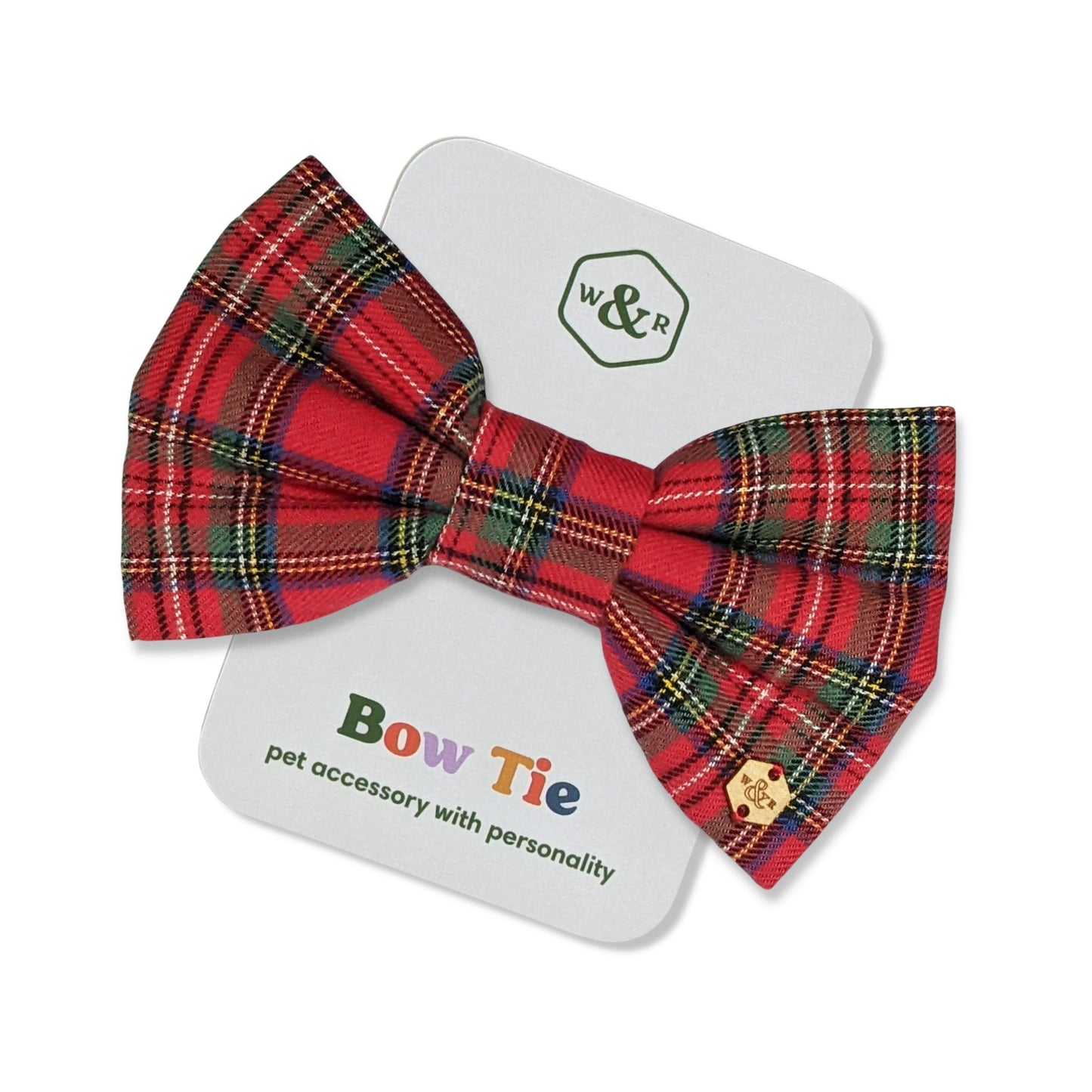 Wren & Rye Red and Green Tartan Dog Bow Tie