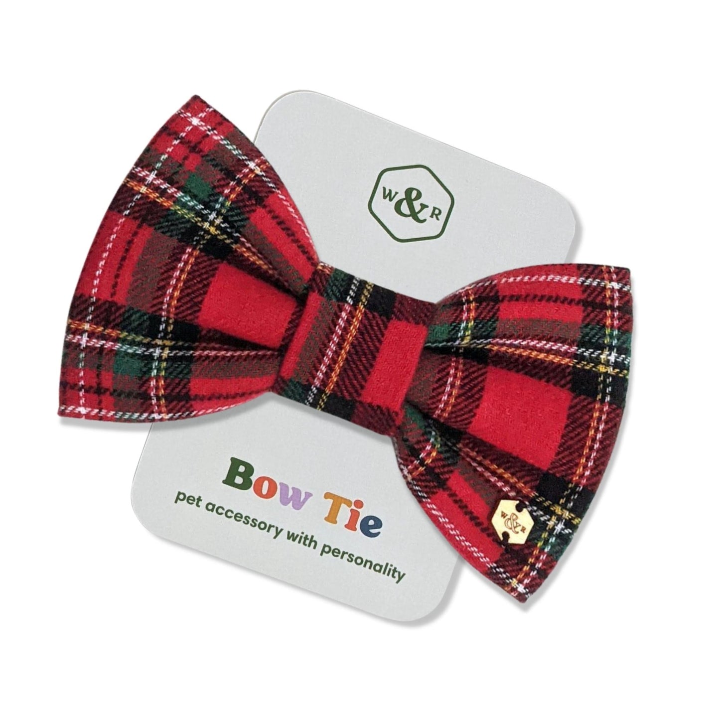 Wren & Rye Red Tartan Dog Bow Tie