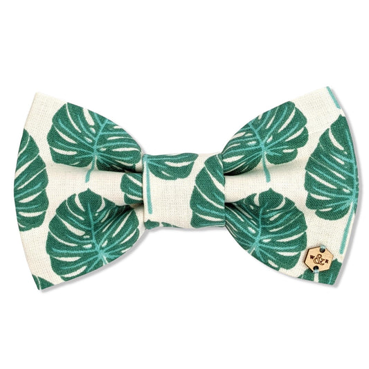 Wren & Rye Tropical Monstera Dog Bow Tie