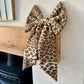 Lovely Leopard Fleece Home Decor BIG Bow