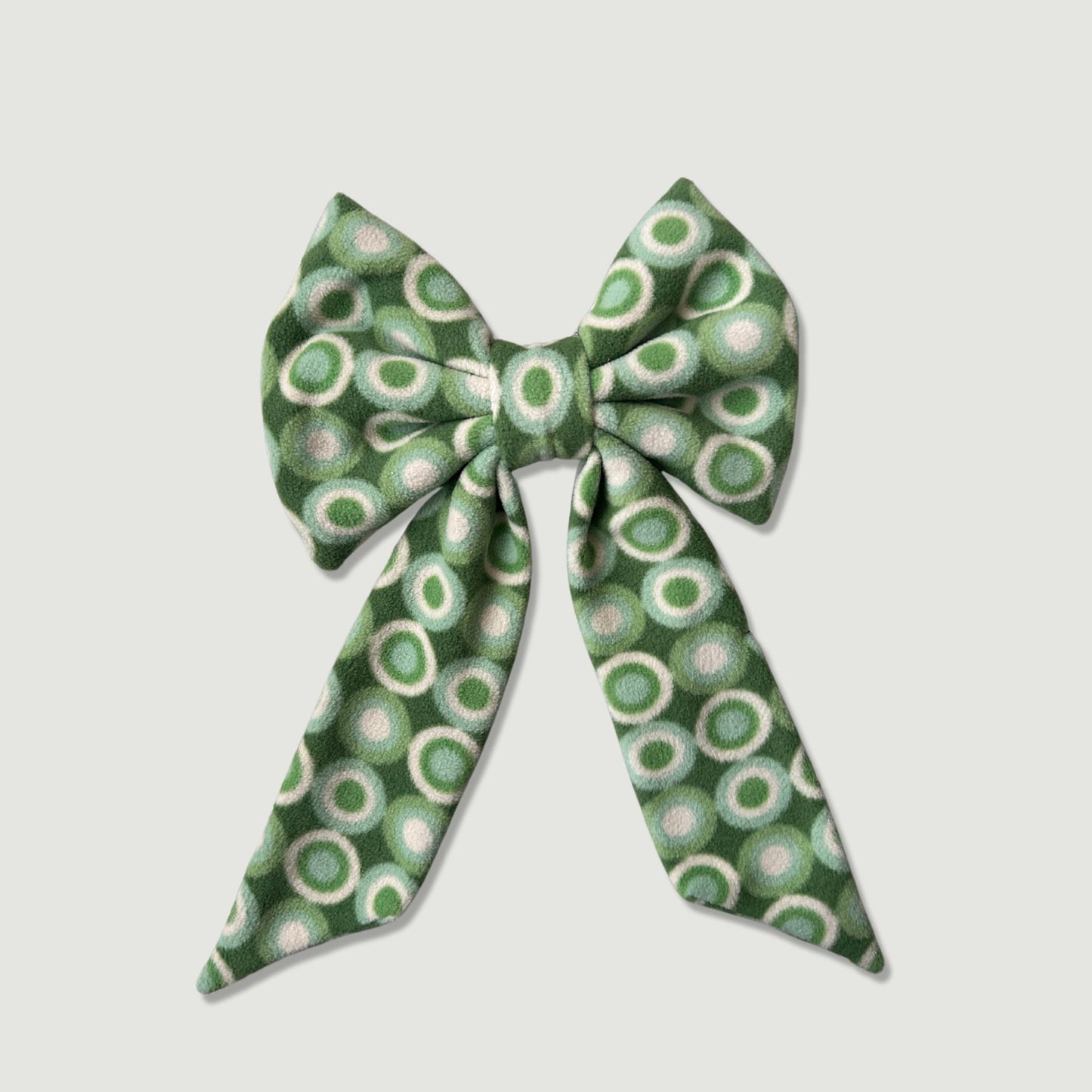 Retro Green Fleece Home Decor BIG Bow