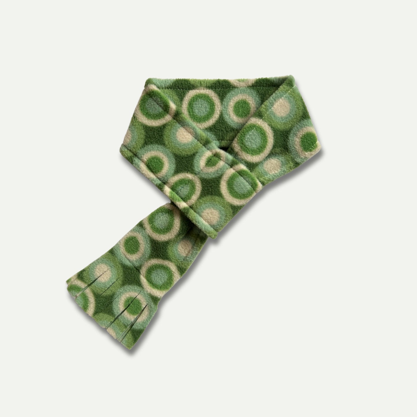 Groovy Green Fleece Pet Scarf