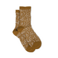 Womens Sparkly Mustard Leopard Print Glitter Ankle Socks
