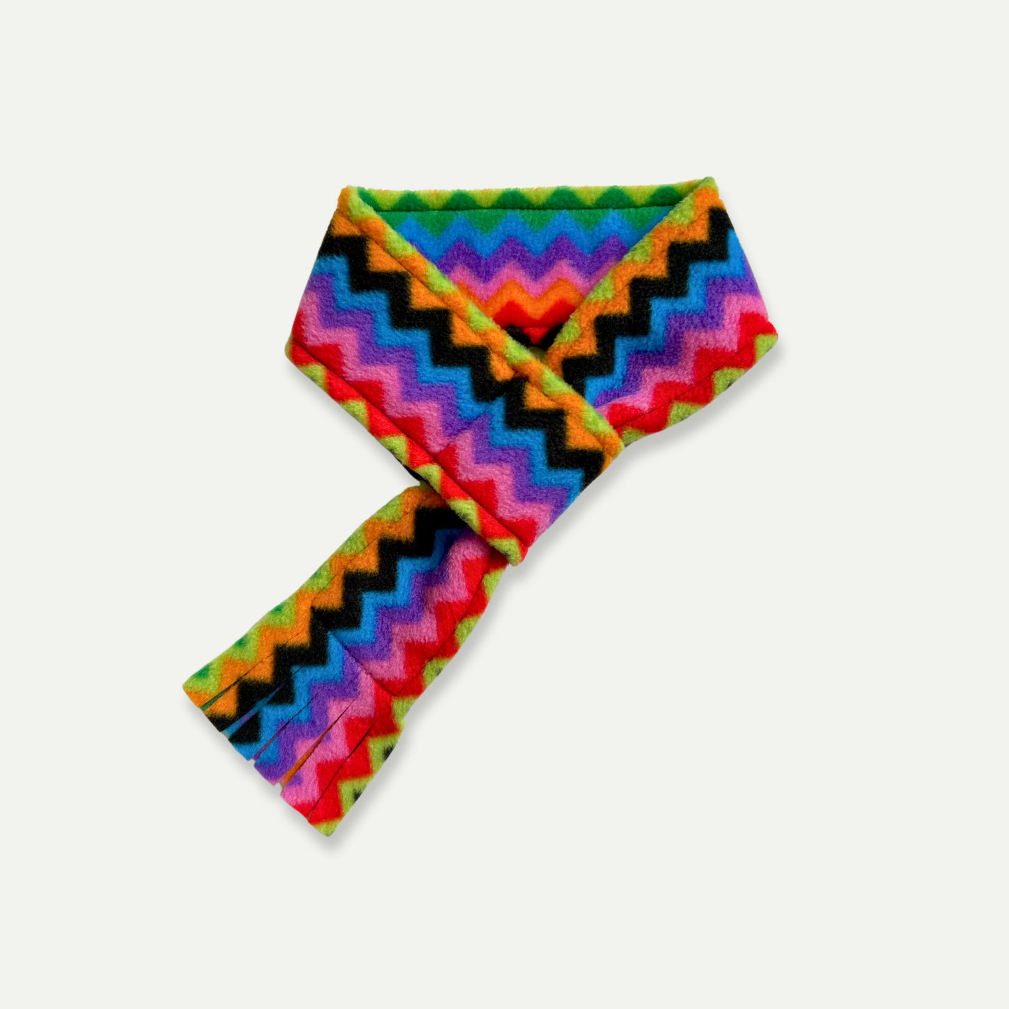 Ziggy Rainbow Fleece Pet Scarf