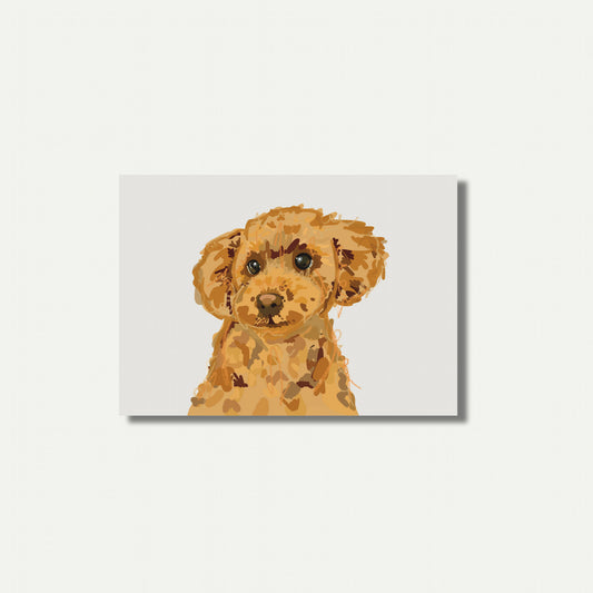 Poodle Art Print – A5 (Apricot)