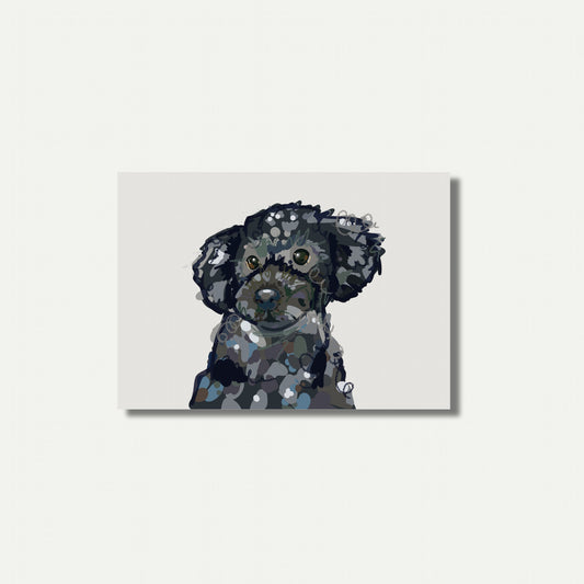 Poodle Art Print – A5 (Black)