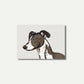 Whippet Dog Illustration Art Print – A5 (Parti)