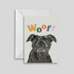 Woofing Staffordshire Bull Terrier Greeting Card