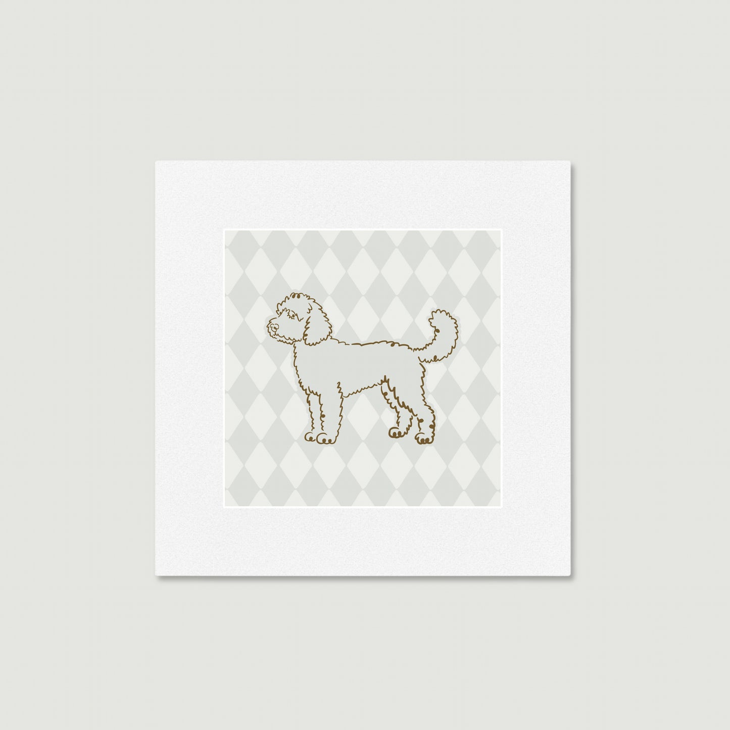 Fluffy & Fabulous Dog - 6x6 Mounted Mini Print