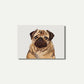 Pug Illustration Art Print – A5 (Fawn)