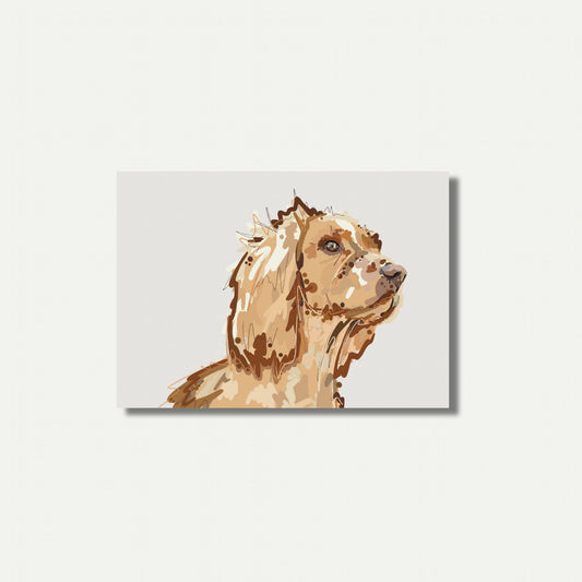 Cocker Spaniel Illustration Art Print – A5 (Golden Red)